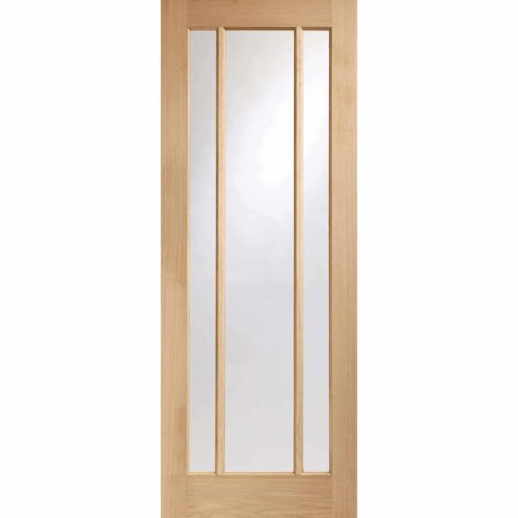 Worcester 3 Panel Oak Door with Clear Glass