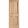 XL Joinery Victorian Pre-Finished 4 Panel Oak Fire Door 🔥 - 1981mm-x-686mm-x-44mm