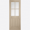 LPD Doors Blonde Oak Mexicano Glazed Internal Door - 1981mm-x-686mm-x-35mm