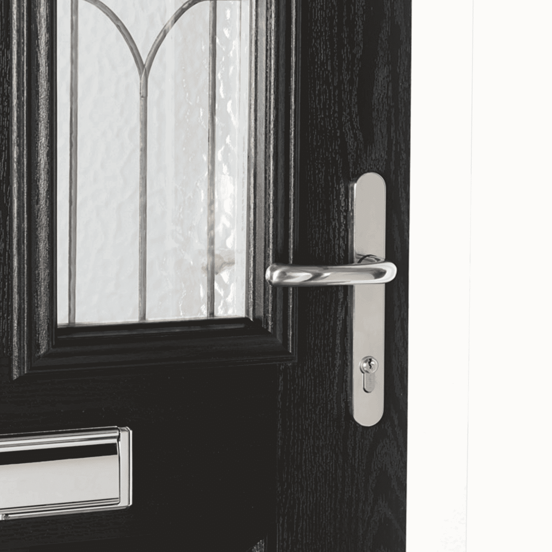 Chancery with Obscure Glass External Composite Doorset Handles