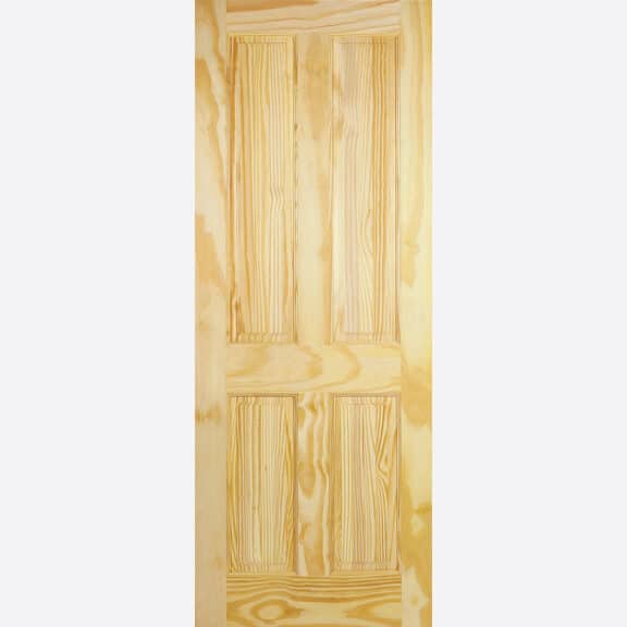 A pine 4 panel wooden internal interior door