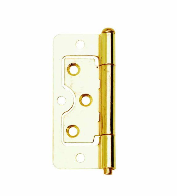 Flush Hinge 76mm Electro Brass