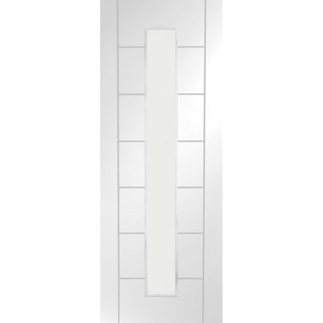 XL Joinery Palermo 1 Light Internal White Primed Door with Clear Glass