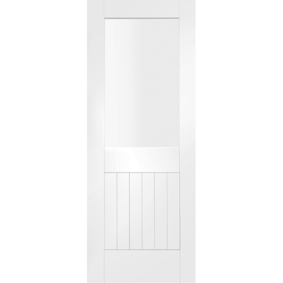 Suffolk 1 Light Internal White Primed Door with Clear Glass