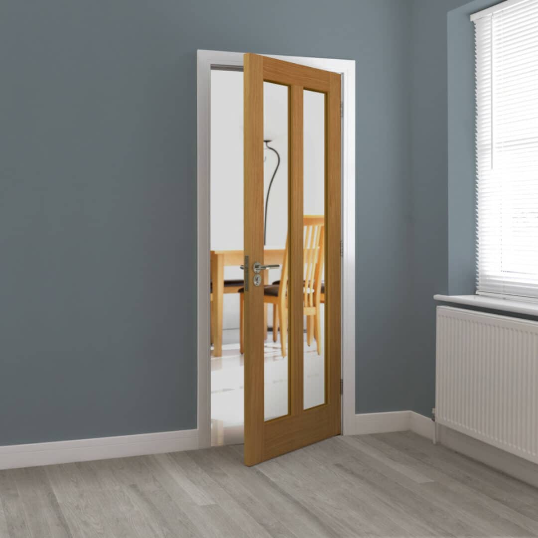 JB Kind Matterhorn Oak Glazed Internal Door - Shawfield Doors