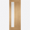 LPD Doors Oak Mexicano Frosted Glazed Offset Internal Door - 1981mm-x-686mm-x-35mm