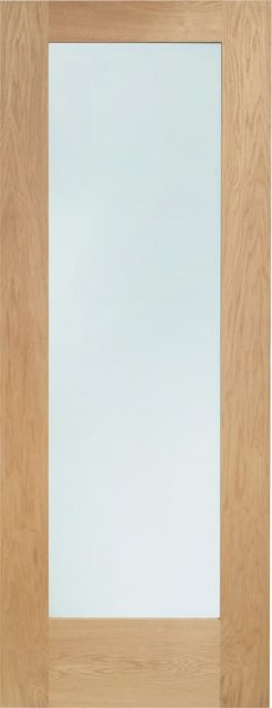 Pattern 10 Internal Oak Door with Clear Glass with Clear Glass