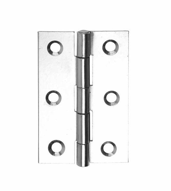 Steel Butt Hinge 76mm Polished Chrome