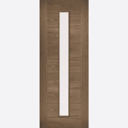 LPD Doors Walnut Sofia Glazed 1L Internal Door - 2040 x 826 mm