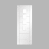 XL Joinery Internal White Primed Palermo with Obscure Glass - 1981mm-x-686mm-x-35mm