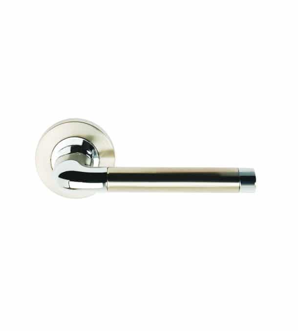 Argo Door Handle on Round Rose Shawfield Doors