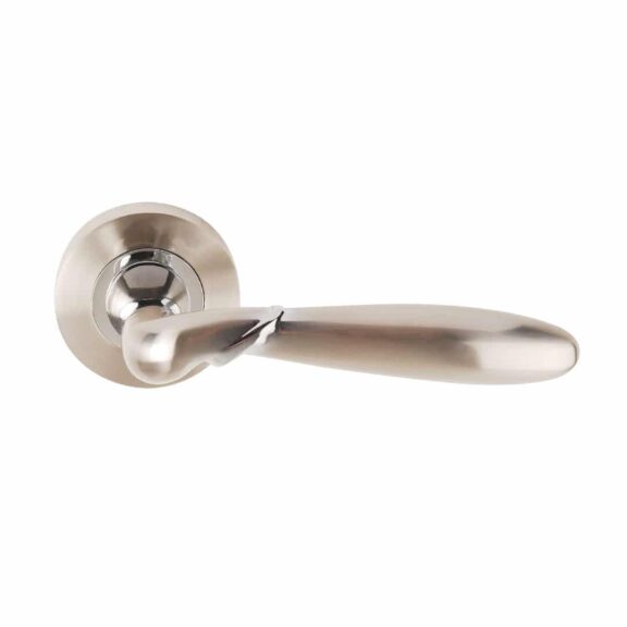 Artemis Satin Nickel Polished Chrome Door Handle