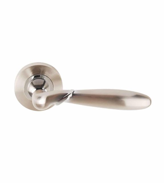 Artemis Satin Nickel Polished Chrome Door Handle