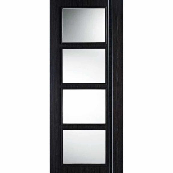 Ash Grey Zanzibar Black Glazed Internal Door