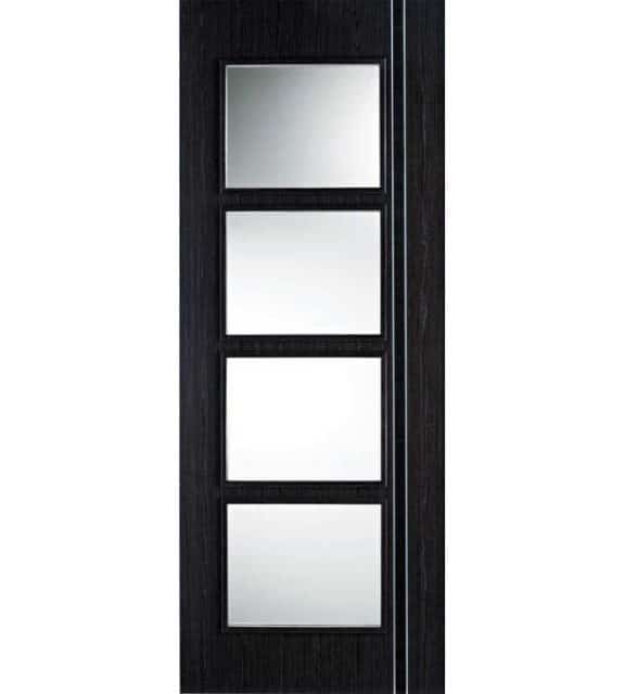 Ash Grey Zanzibar Black Glazed Internal Door