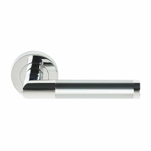 Athena Satin Polished Chrome Door Handle