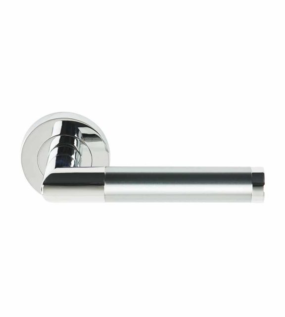 Athena Satin Polished Chrome Door Handle