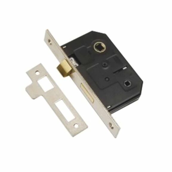 Bathroom Mortice Lock 76mm Nickel