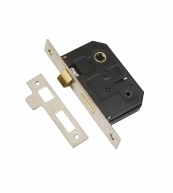 Bathroom Mortice Lock 76mm Nickel