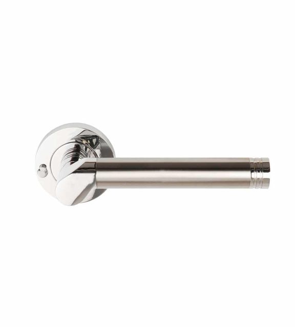 Callisto Polished Satin Chrome Door Handle Privacy Lock