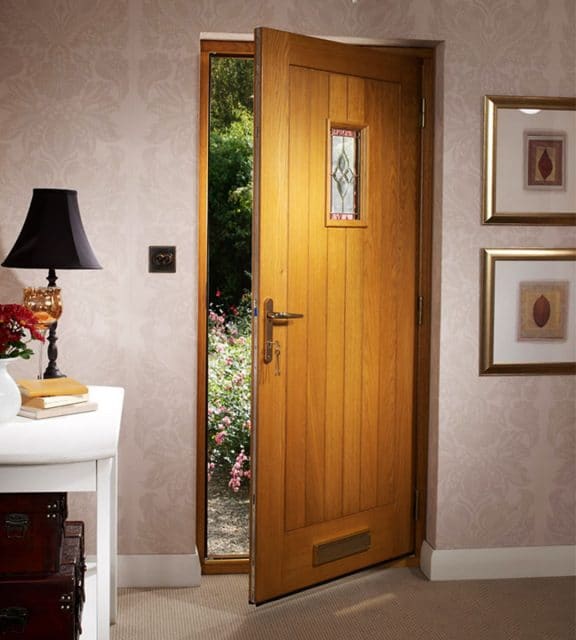 chancery oak exterior glass door