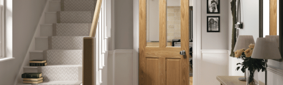 deanta doors internal oak 4 panel door scene