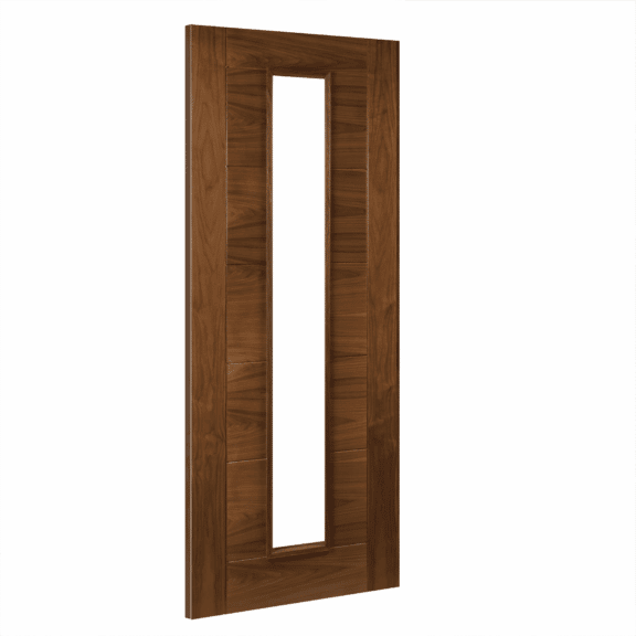 deanta seville glazed interior walnut door