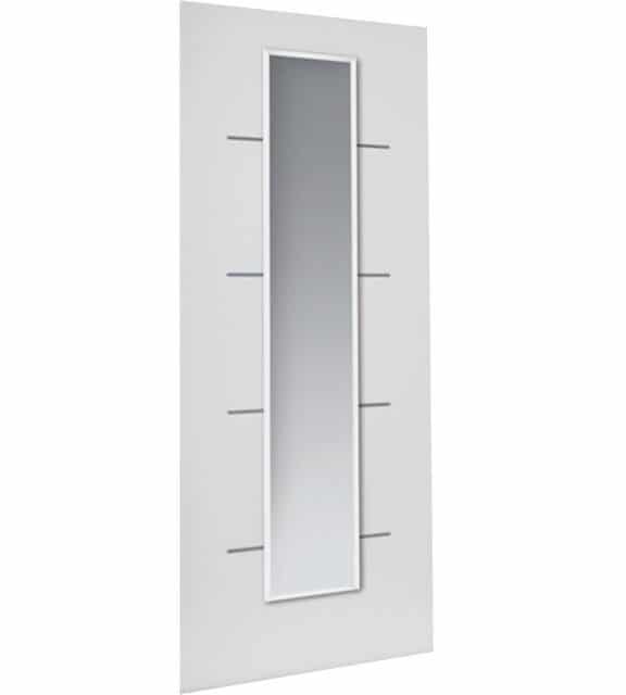 eco blanco white glass door