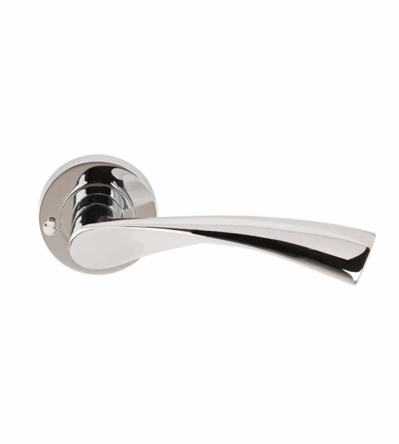 Flex Polished Chrome Door Handle Privacy Lock