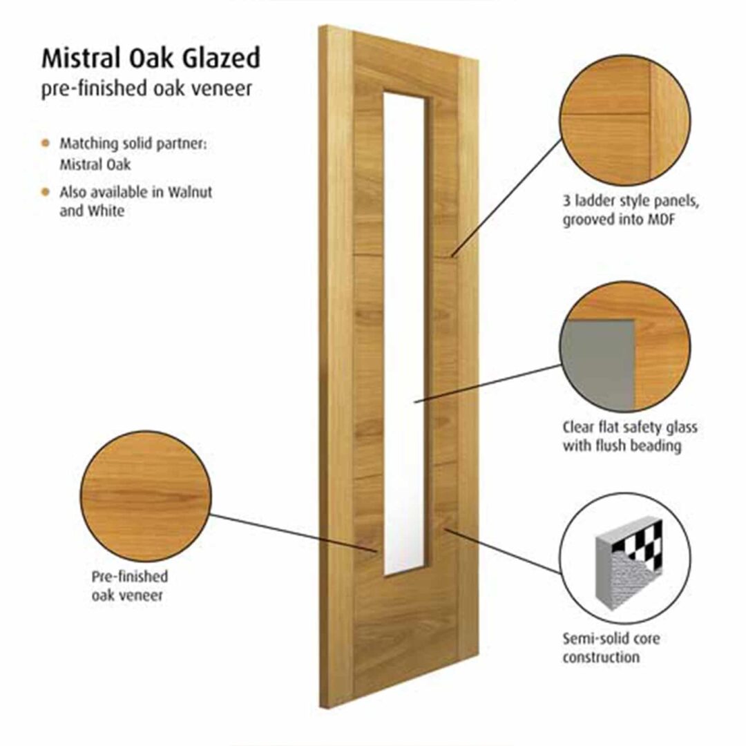 jb kind mistral oak glazed interior door