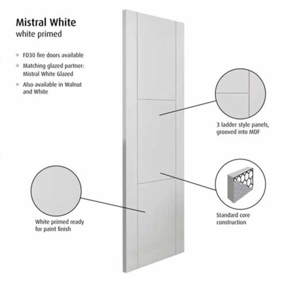 jb kind mistral white internal door