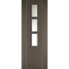 LPD Doors Chocolate Grey Alcaraz Glazed 3L Internal Door - 1981mm-x-686mm-x-35mm