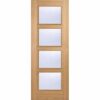 LPD Doors Oak Vancouver Glazed 4L Internal Door - 1981mm-x-610mm-x-35mm