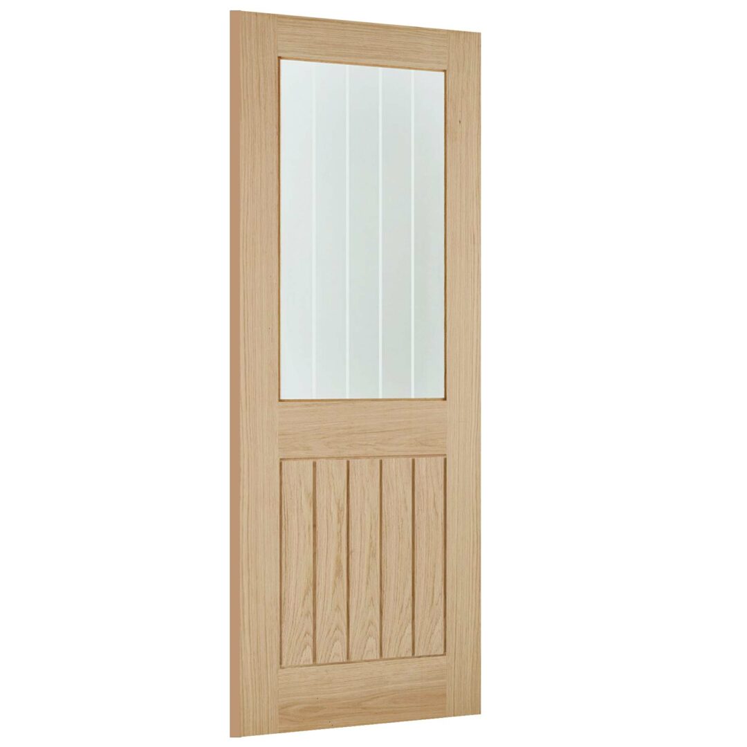 lpd oak belize 1l clear glass door