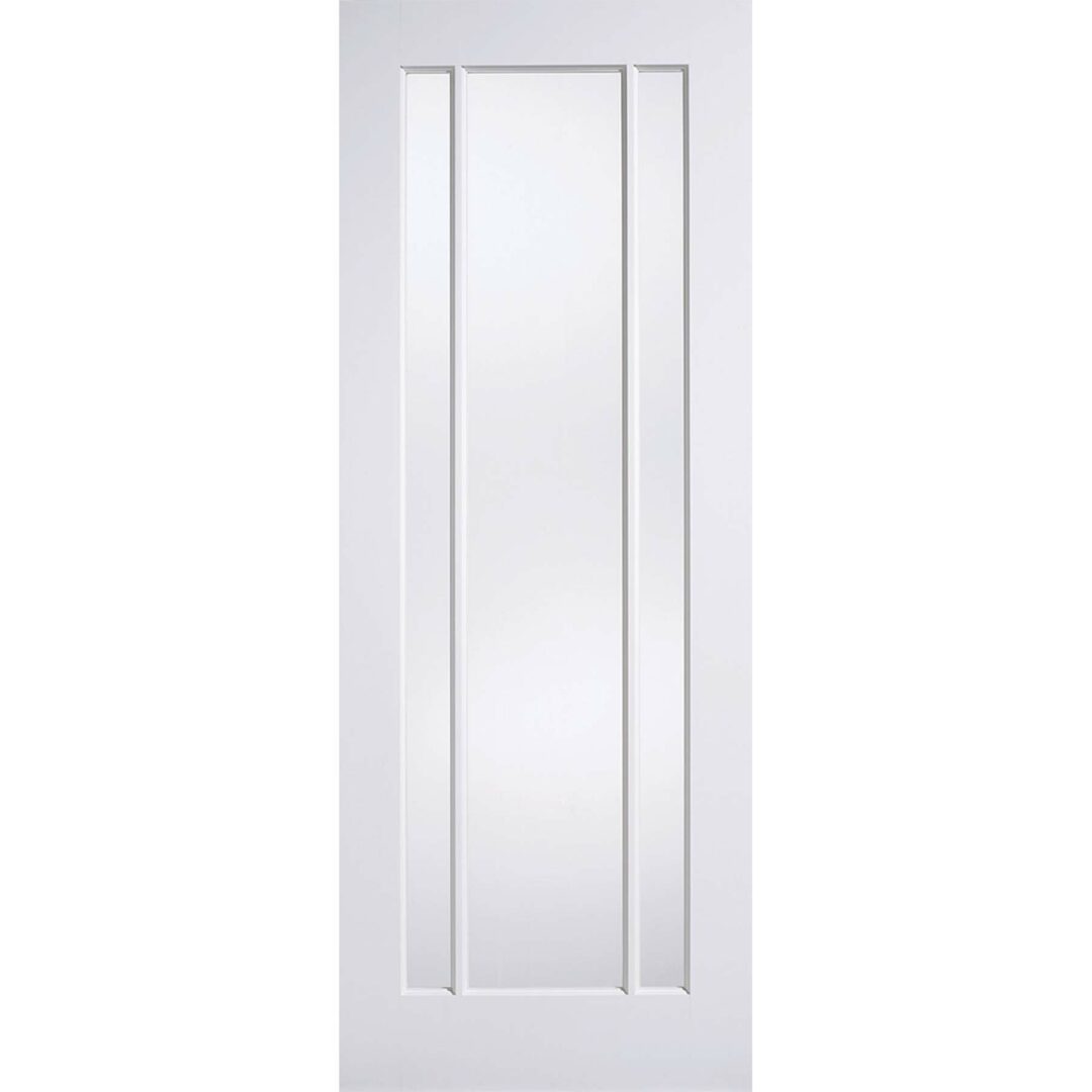 LPD White Lincoln Clear Glass Door