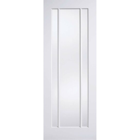 LPD White Lincoln Clear Glass Door