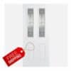 LPD Doors GRP Malton White Glazed 2L External Door - 2032mm-x-813mm-x-44mm