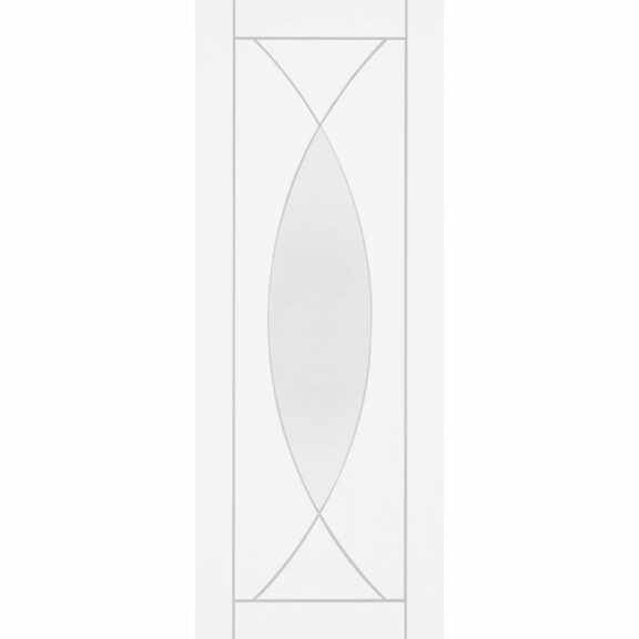 pesaro internal white door clear glass