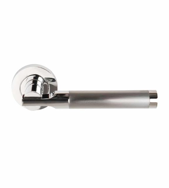 Seriphos Satin Polished Chrome Door Handle