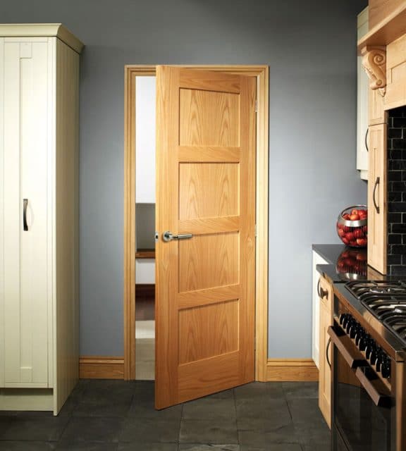 shaker internal oak 4 panel bedroom door