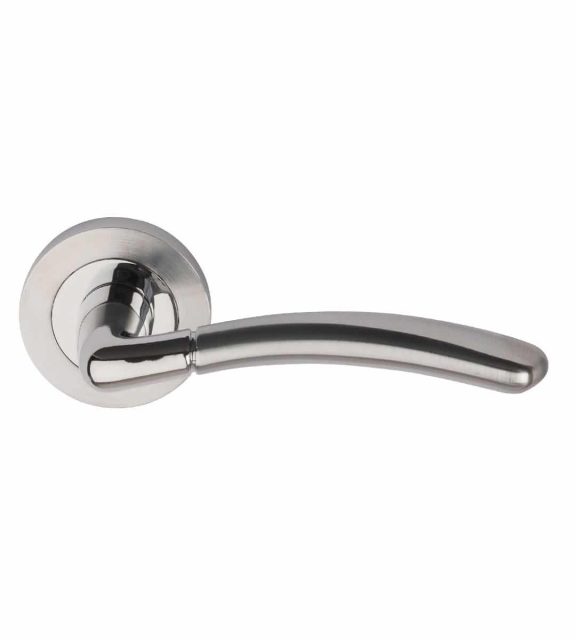 Titon Polished Chrome Satin Nickel Arched Door Handle