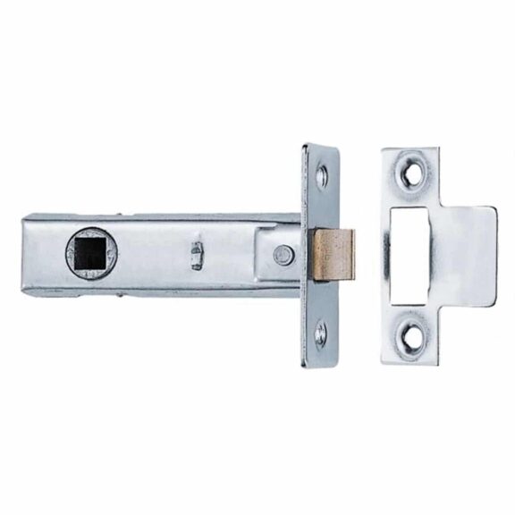 Tubular Door Latch 63mm Nickel Mortice Latch