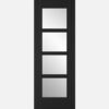 LPD Doors Charcoal Black Vancouver Glazed 4L Internal Door - 2040mm-x-826mm-x-40mm