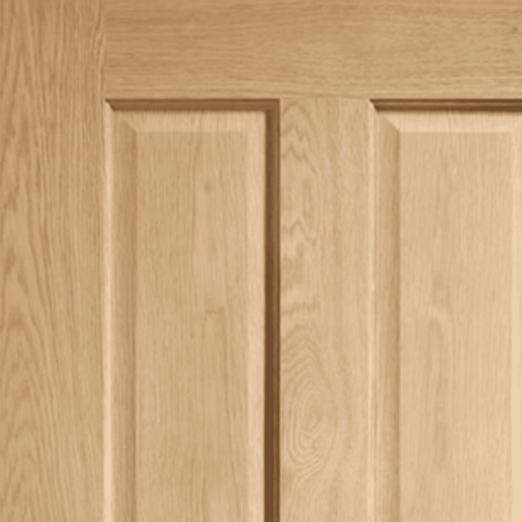 victorian oak 4 panel internal door close up