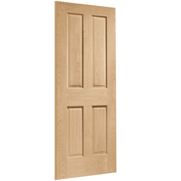 victorian oak 4 panel interior door skew