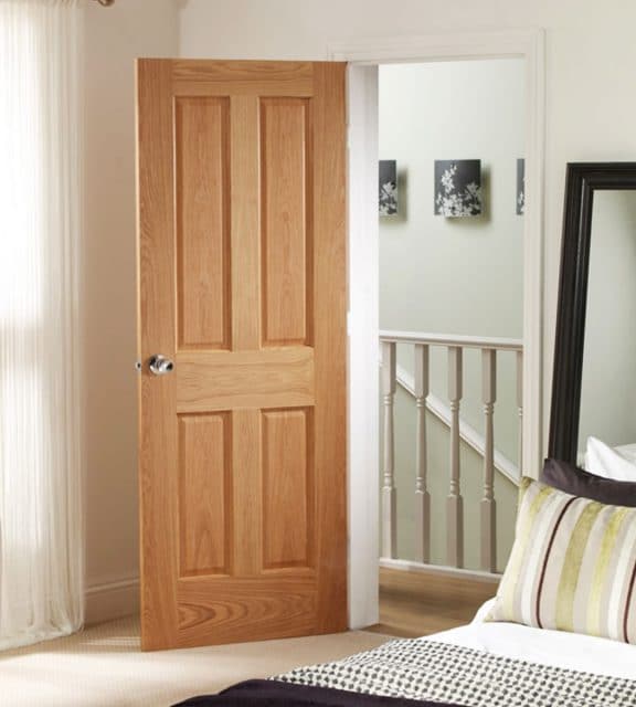 victorian oak internal 4 panel door bedroom office