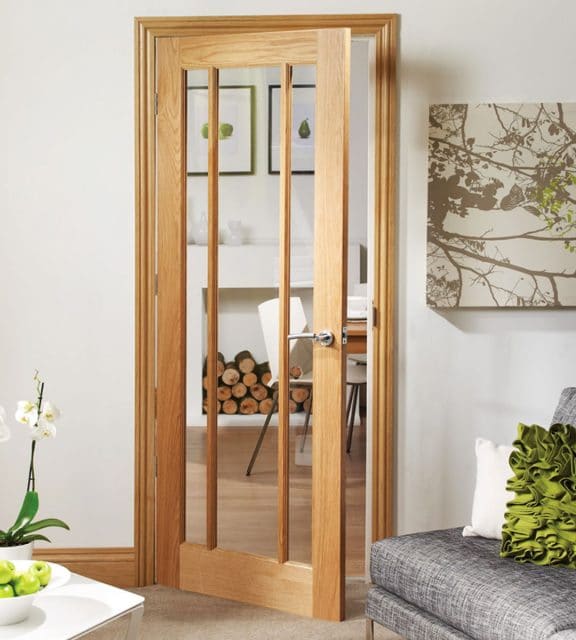 worcester internal clear glass living room door