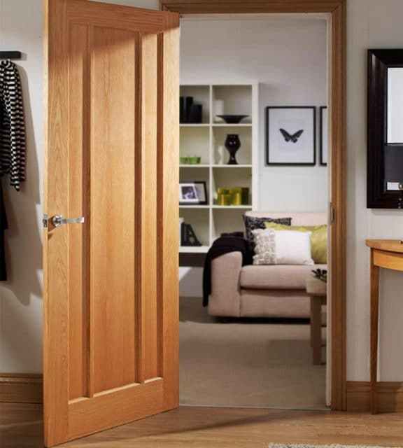 worcester oak internal door living room