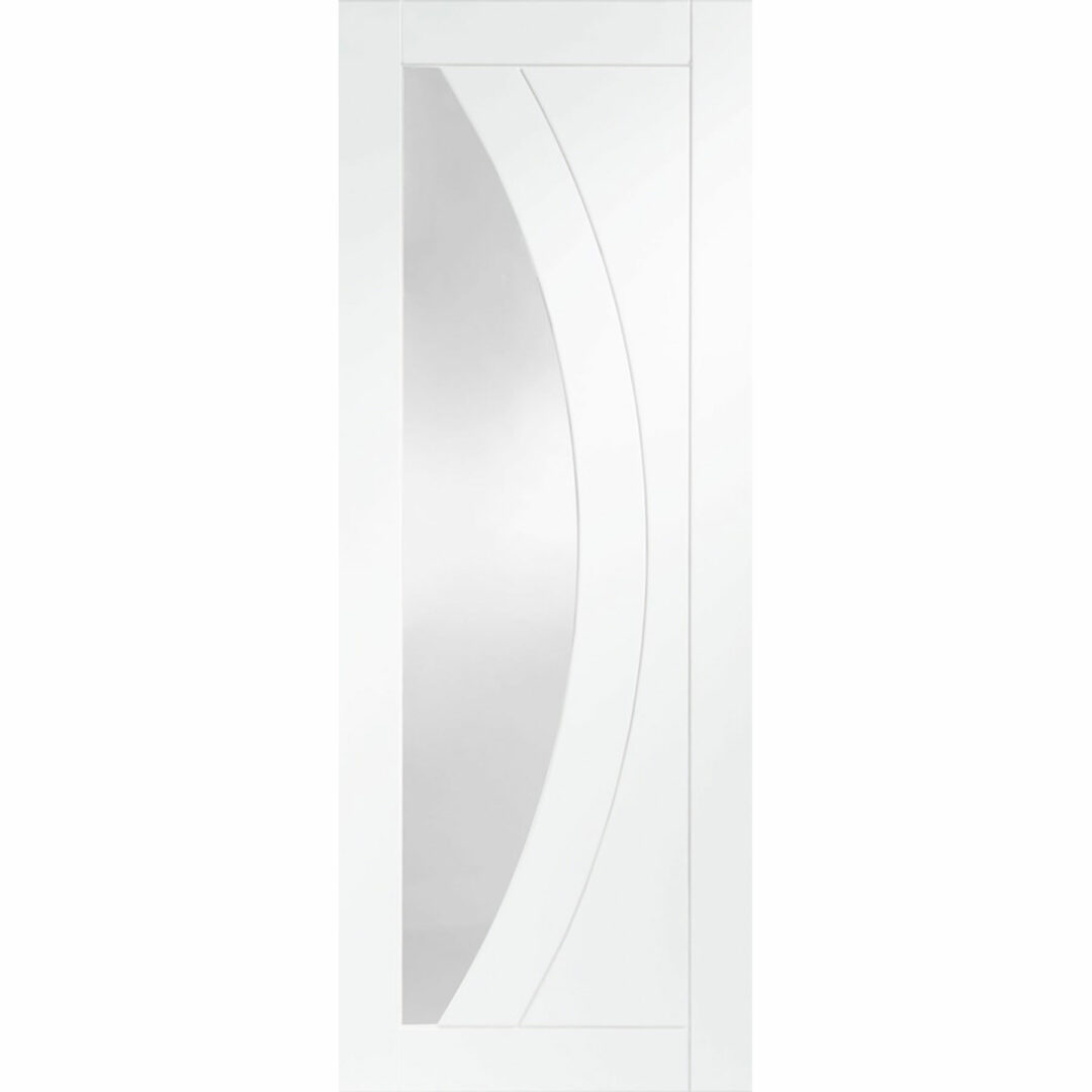 xl joinery salerno internal white primed door with clear glass